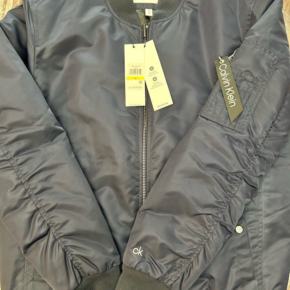 Calvin Klein Men's Navy Bomber Jacket
